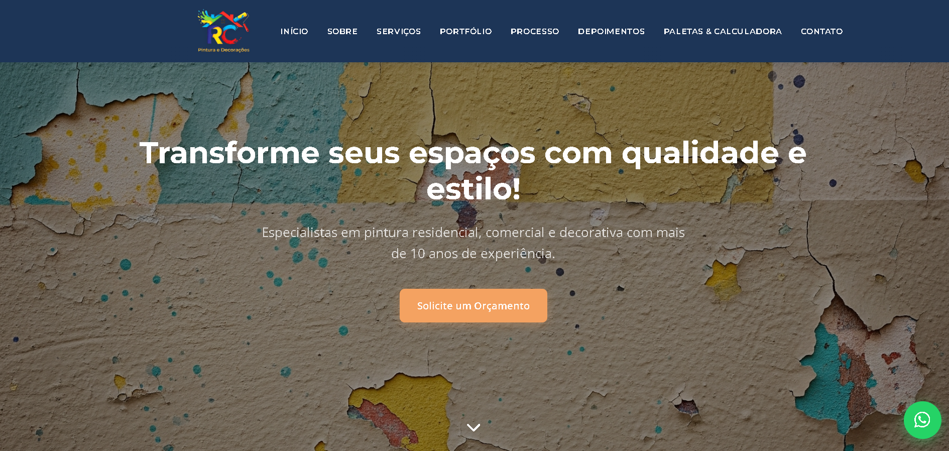 R.C Pinturas e Decorações - Landing Page